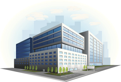 现代办公建筑插图