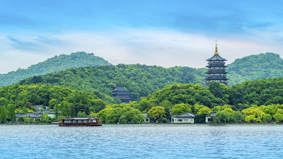 杭州西湖的美丽风景