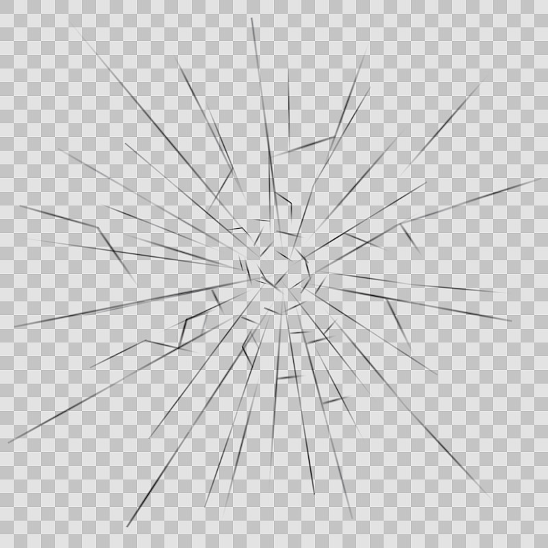 Broken glass isolated on a transparent background 