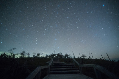 日本奈良御代原市正木山口的星空