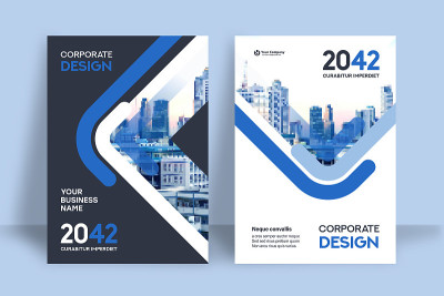 City Background Business Book Cover Design Templat