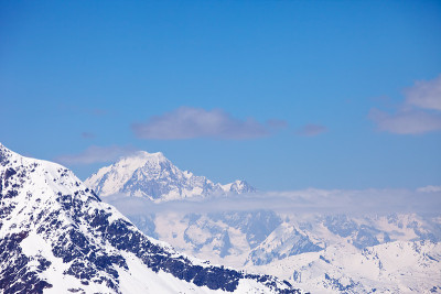 Tignes山滑雪区全景