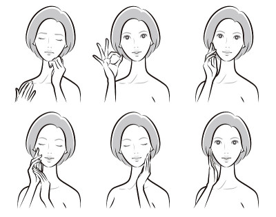 女人面部表情的插图