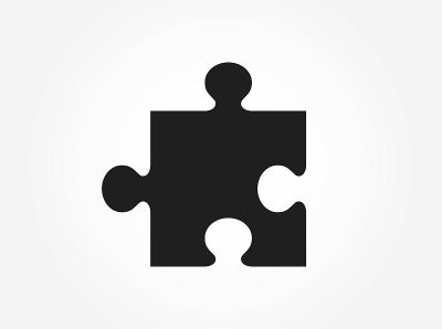 拼图的图标。创造性游戏的象征。用于网页设计的信息图形元素和符号