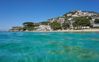 西班牙地中海海岸线科斯塔布拉瓦