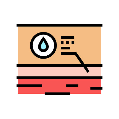 水体层颜色图标矢量插图