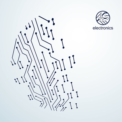 Vector abstract technology illustration with circu