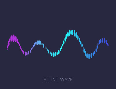 矢量音乐声波。概念的音乐酒吧。音频数字均衡器技术，控制台面板，音乐脉冲。动态光流，具有霓虹灯效果
