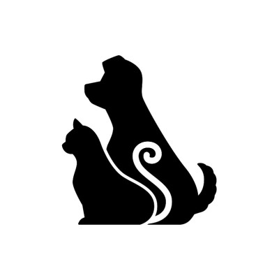 宠物图标矢量孤立在白色，标志和符号插图。