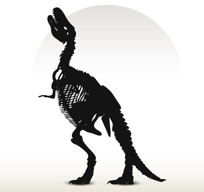 恐龙trex骨架