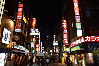 东京涩谷的夜晚