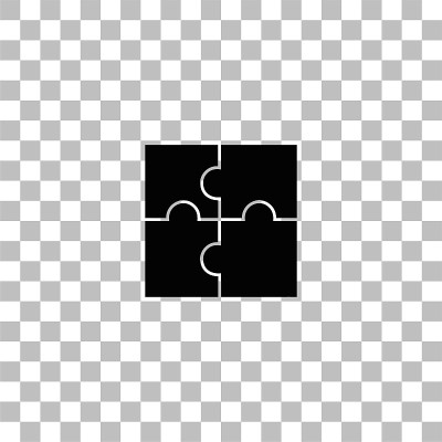 Puzzles icon flat