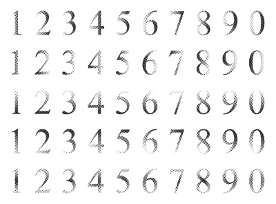 数字半色调矢量符号图标设计。