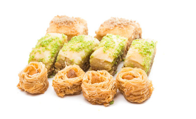 蜜糖果仁蜜饼孤立