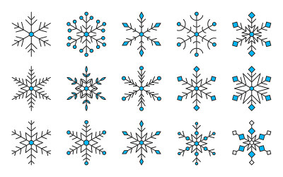 雪花霜冻冬雪素线平集