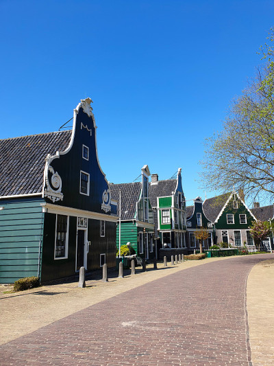 Zaanse Schans空荡荡的废弃街道