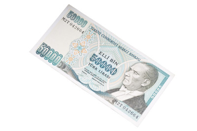 5万里拉的钞票