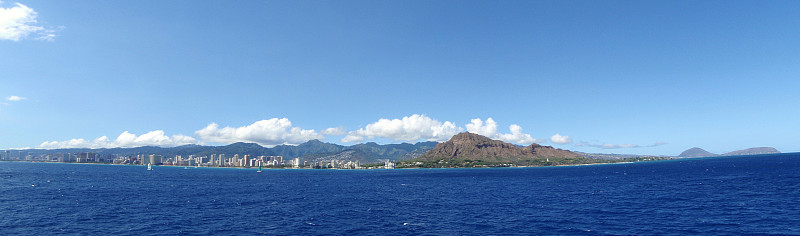 钻石头和瓦胡岛南部海岸