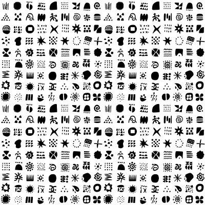 抽象符号-无缝图形图案，设计元素