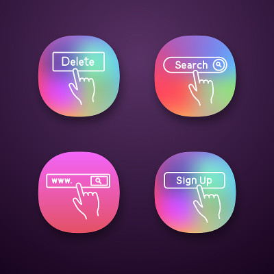 App buttons icons