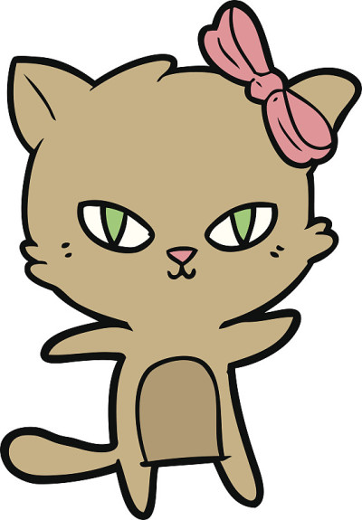 可爱的卡通猫