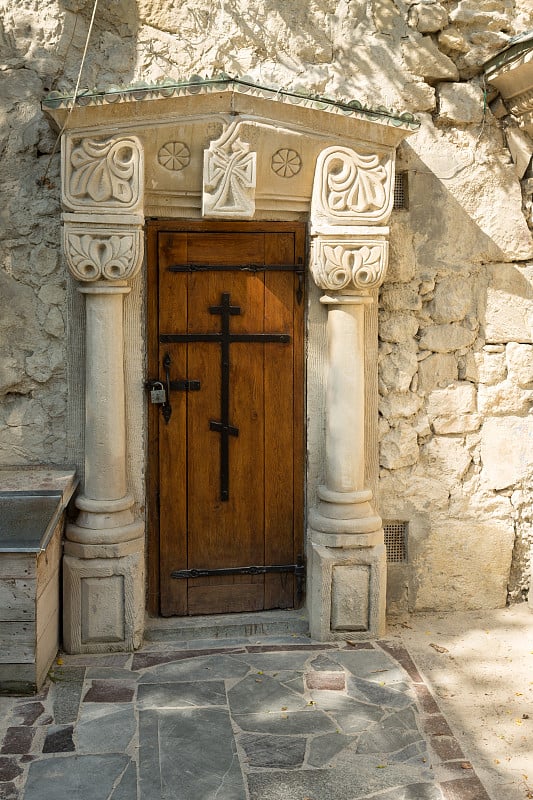 Bakhchisarai,克里米亚。在山洞里的圣升天寺