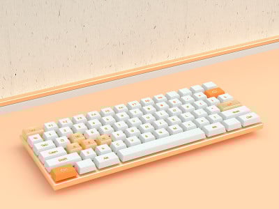 3d渲染无线电脑键盘