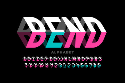 弯曲3D字体