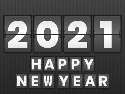 翻转时钟2021年新年快乐