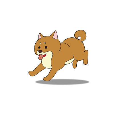 奔跑的柴犬