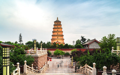 清晨大雁塔，中国西安
