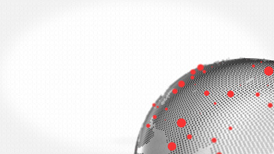 3d渲染图显示全球人口过剩周围的白色行星在空间旋转。
