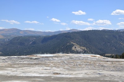 火山景观猛犸温泉，黄石国家公园，怀俄明州