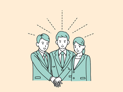 商务人士团结协作的例证