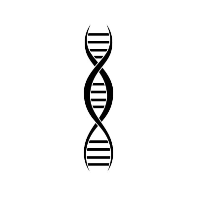 在白色背景上分离的DNA遗传分子链载体插图。