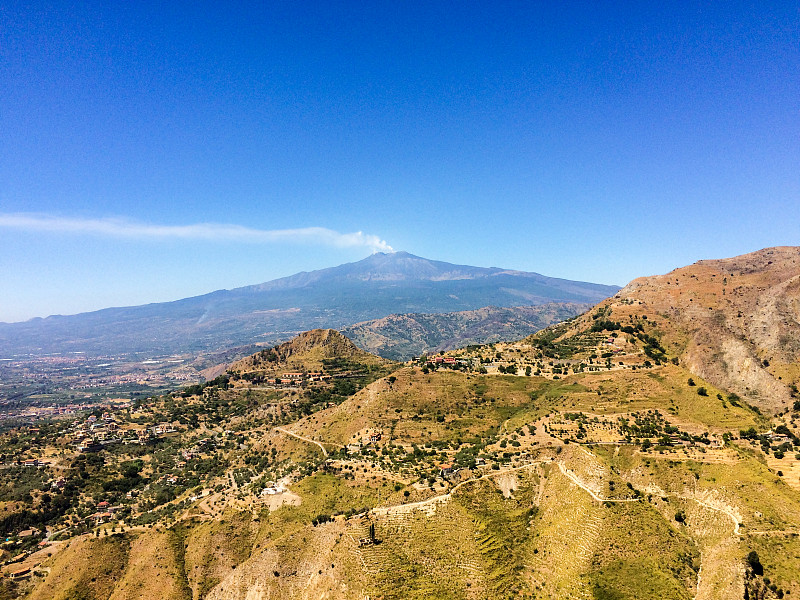 意大利西西里岛的埃特纳火山