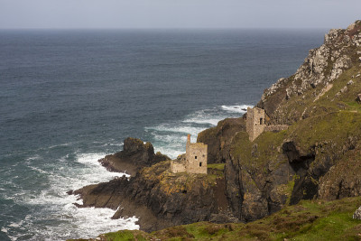 著名的crown Engine Houses, Botallack Mine, St. Just, 
