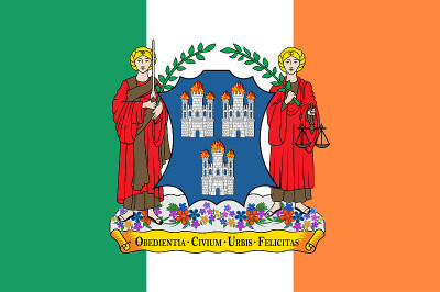Flag of City Dublin of Ireland