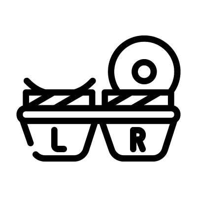 镜头容器线图标矢量插图