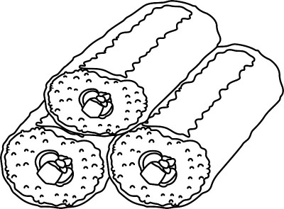 Eho-maki sushi roll outline