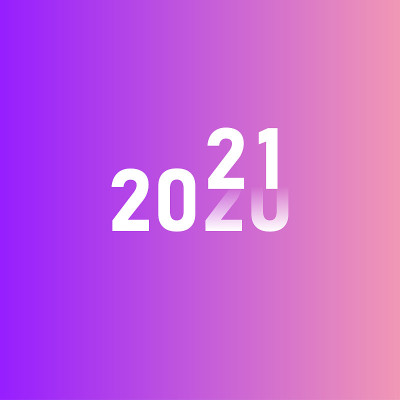 进度条2020矢量插图，日历背景。