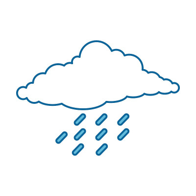 云的天空剪影与雨滴