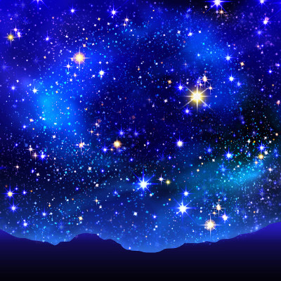 圣诞之星在夜空。