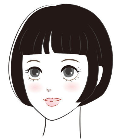 短发短发的年轻女子