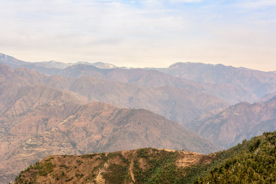 印度穆索里山的美丽风景
