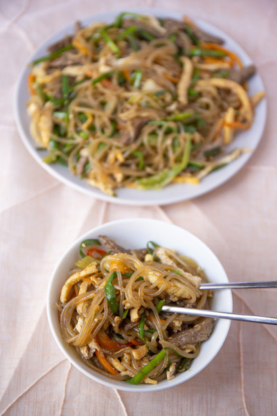 韩国食品Japchae