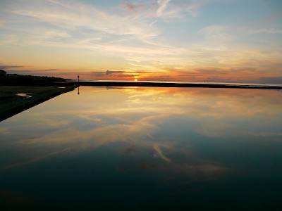 夕阳海景