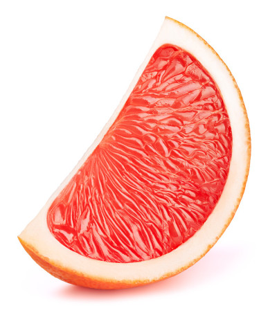 西柚果片孤立上白色