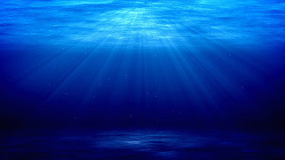 海浪表面的阳光