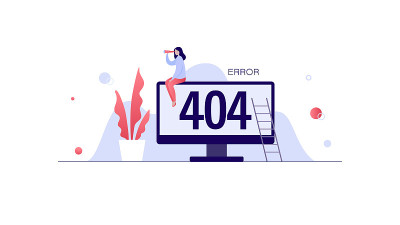 没有找到404错误页面的矢量图
